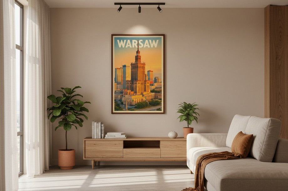 Poland, Warsaw - Palace Culture Sunset