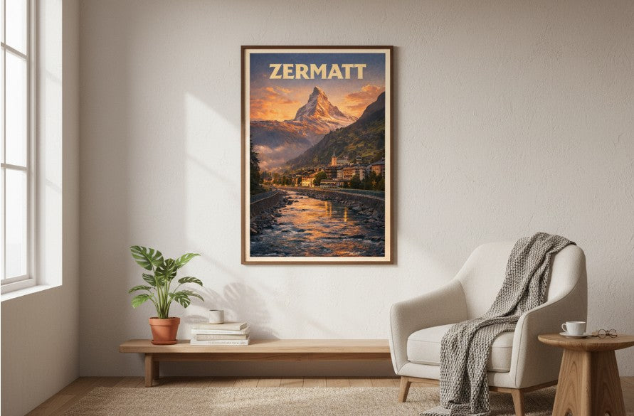 Switzerland, Zermett - Sunset Matterhorn