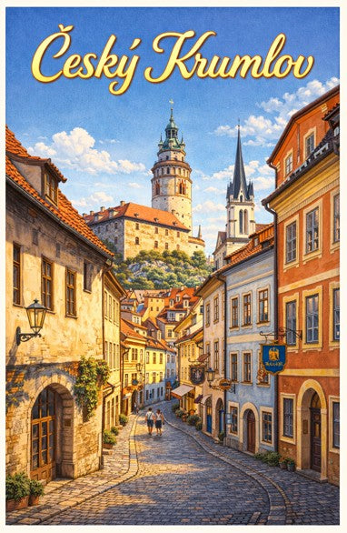 Czech Republic, Cesky Krumlov - Day Town