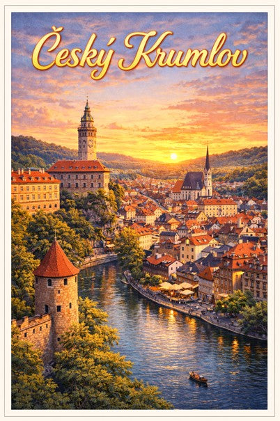 Czech Republic, Cesky Krumlov - Sunset Town