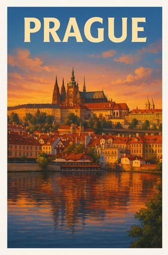 Czech Republic, Prague, Sunset