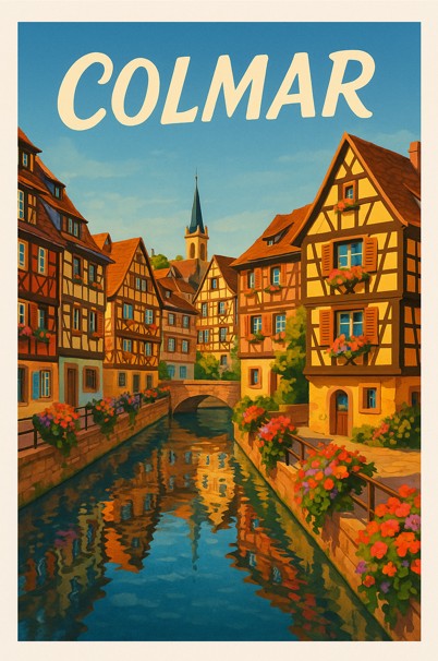 France, Colmar - Town River