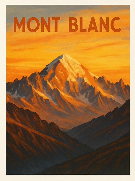 France, Mont Blanc - Sunset