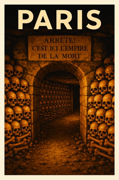 France, Paris - Catacombs Poster