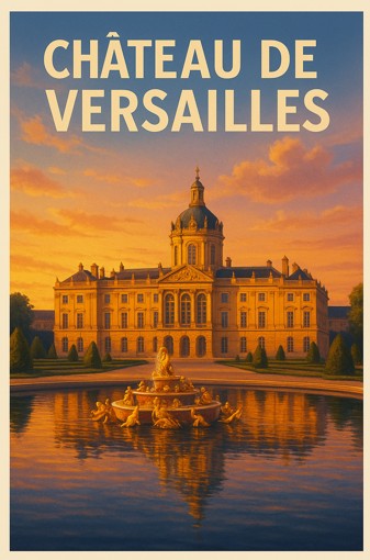 France, Versailles Palace, Sunset