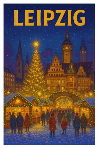 Germany, Leipzig - Christmas Market