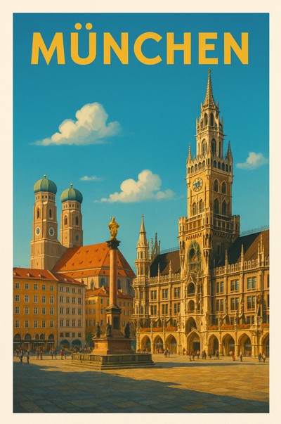 Germany, Munich - Marienplatz Sun