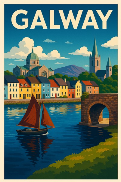 Ireland, Galway - River Front
