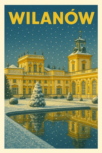 Poland, Warsaw - Wilanow Palace Snow