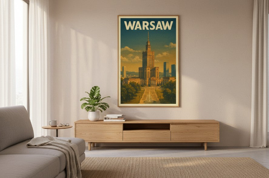 Poland, Warsaw - Palace of Culture, Retro
