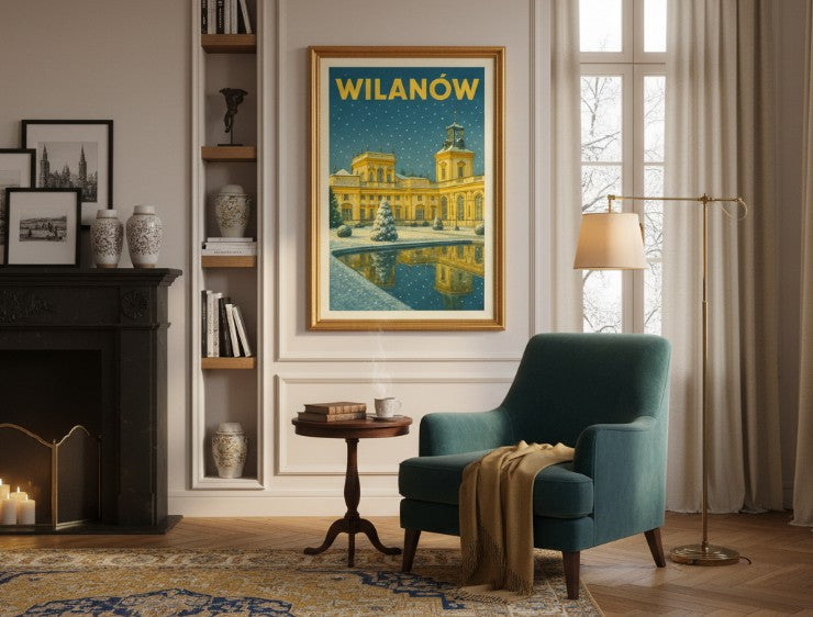 Poland, Warsaw - Wilanow Palace Snow