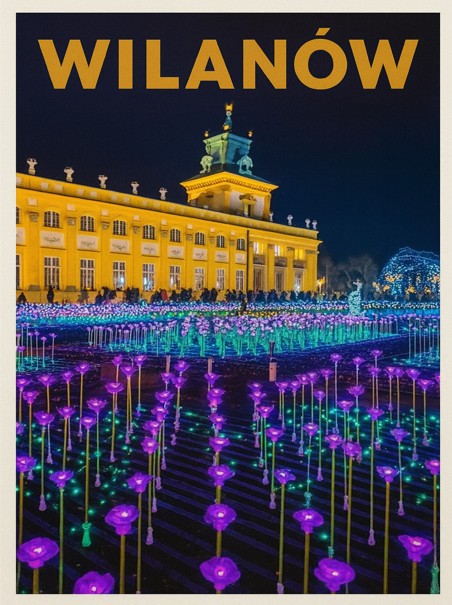 Poland, Warsaw, Wilanow, Lights