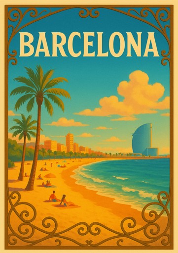 Spain, Barcelona, Beach, Sun