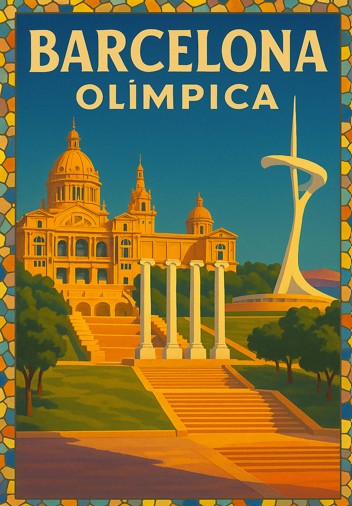Spain, Barcelona, Olympic, Monument