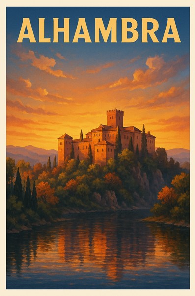 Spain, Granada - Alhambra Castle