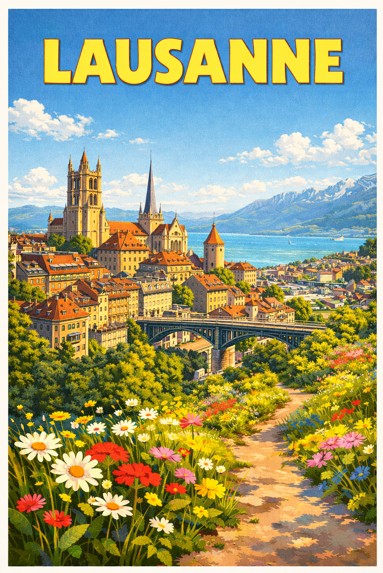 Switzerland, Lausanna - City Flowers