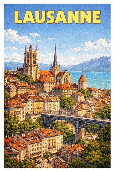 Switzerland, Lausanne - City Summer