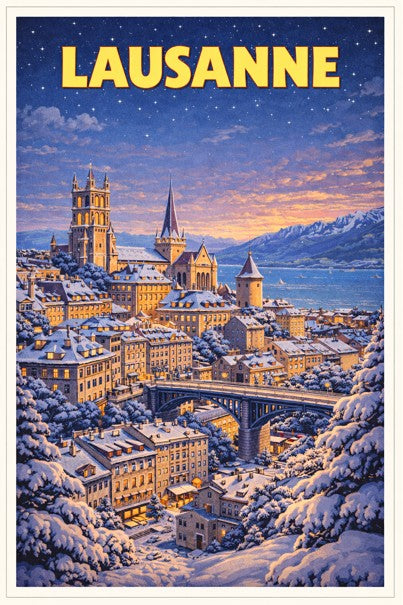 Switzerland, Lausanne - Winter Snow