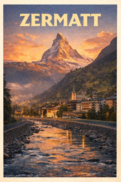 Switzerland, Zermett - Sunset Matterhorn