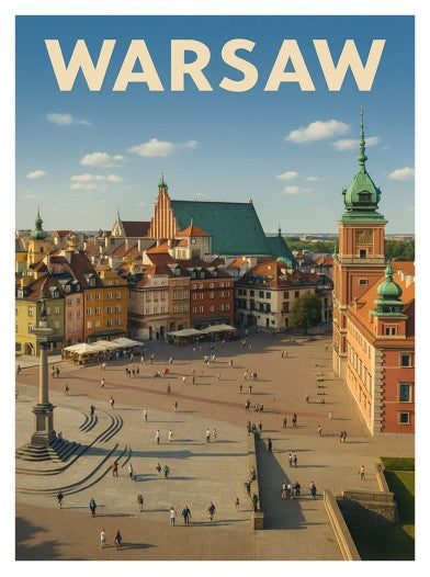 Warsaw, Poland - Old Town Sunny Day